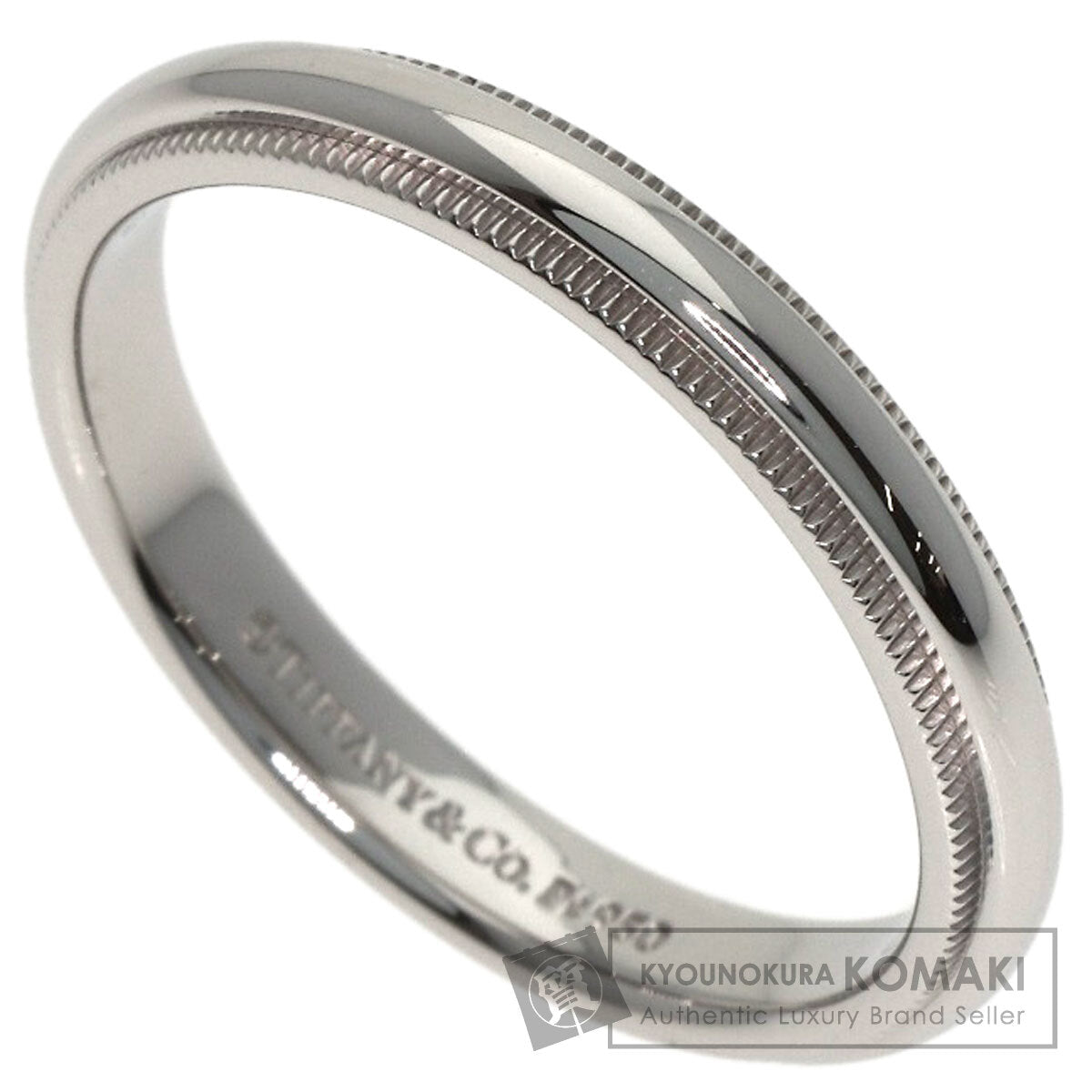 TIFFANY&Co. Milgrain Ring Platinum PT950 Ladies [Used]