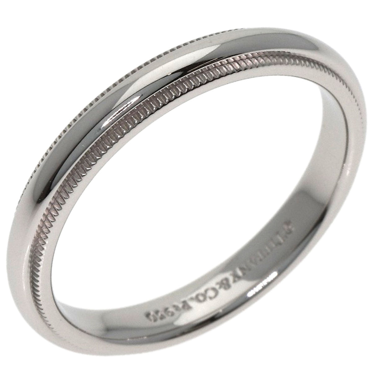 TIFFANY&Co. Milgrain Ring Platinum PT950 Ladies [Used]