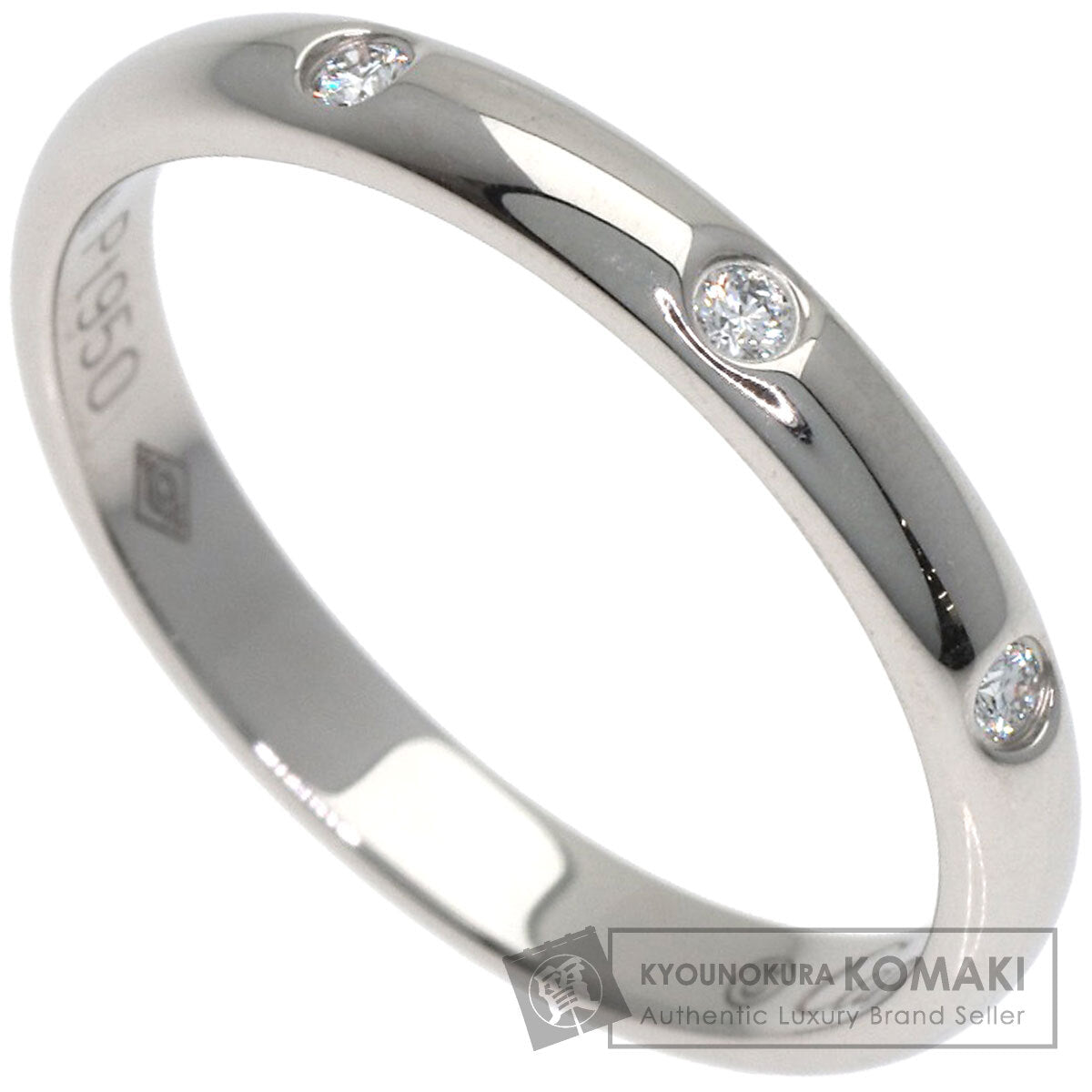 CARTIER Classic Wedding 3P Diamond #49 Ring Platinum PT950 Ladies [Used]