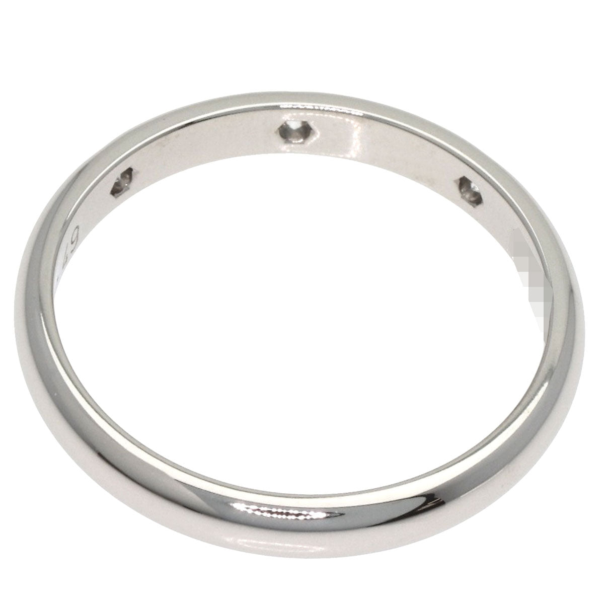 CARTIER Classic Wedding 3P Diamond #49 Ring Platinum PT950 Ladies [Used]