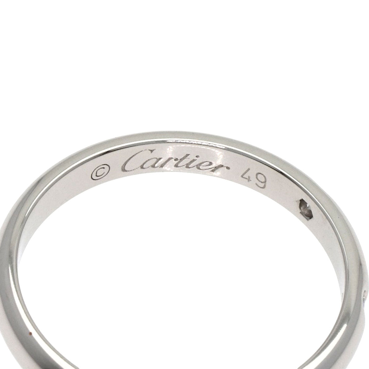 CARTIER Classic Wedding 3P Diamond #49 Ring Platinum PT950 Ladies [Used]