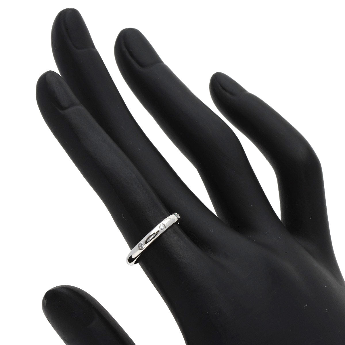 CARTIER Classic Wedding 3P Diamond #49 Ring Platinum PT950 Ladies [Used]