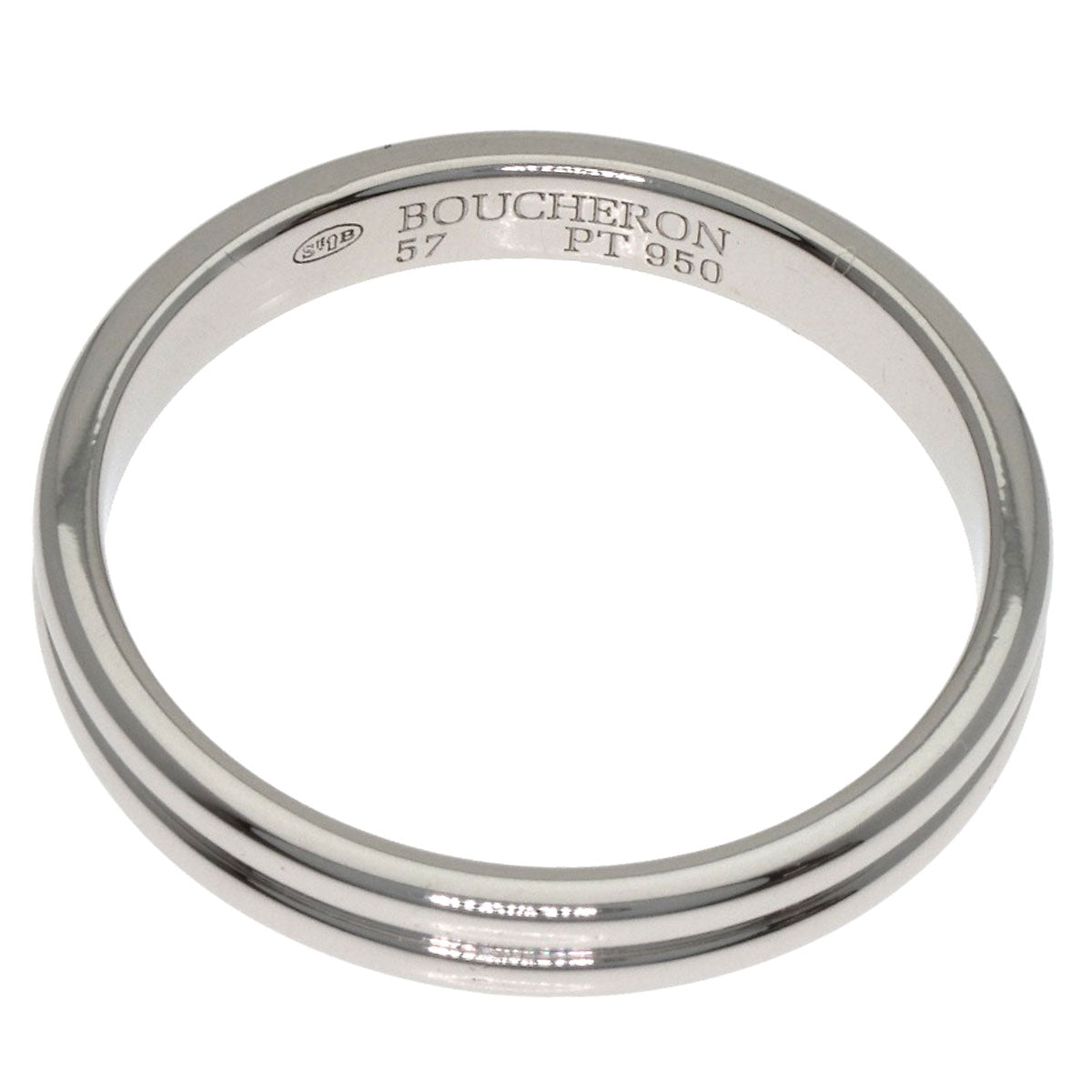 Boucheron Godron #57 Ring Platinum PT950 Ladies [Used]