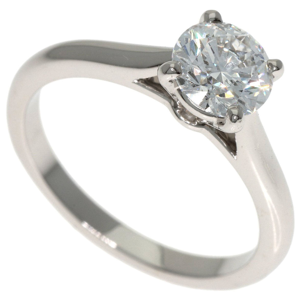 CARTIER Solitaire Diamond Ring Platinum PT950 Ladies [Used]