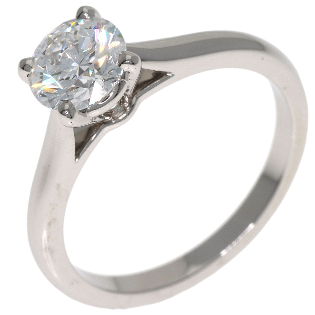 CARTIER Solitaire Diamond Ring Platinum PT950 Ladies [Used]