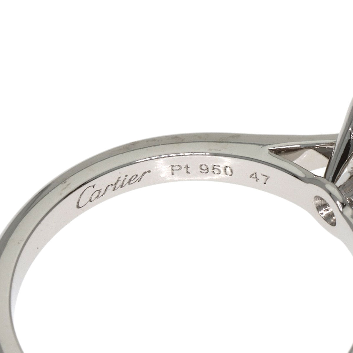 CARTIER Solitaire Diamond Ring Platinum PT950 Ladies [Used]