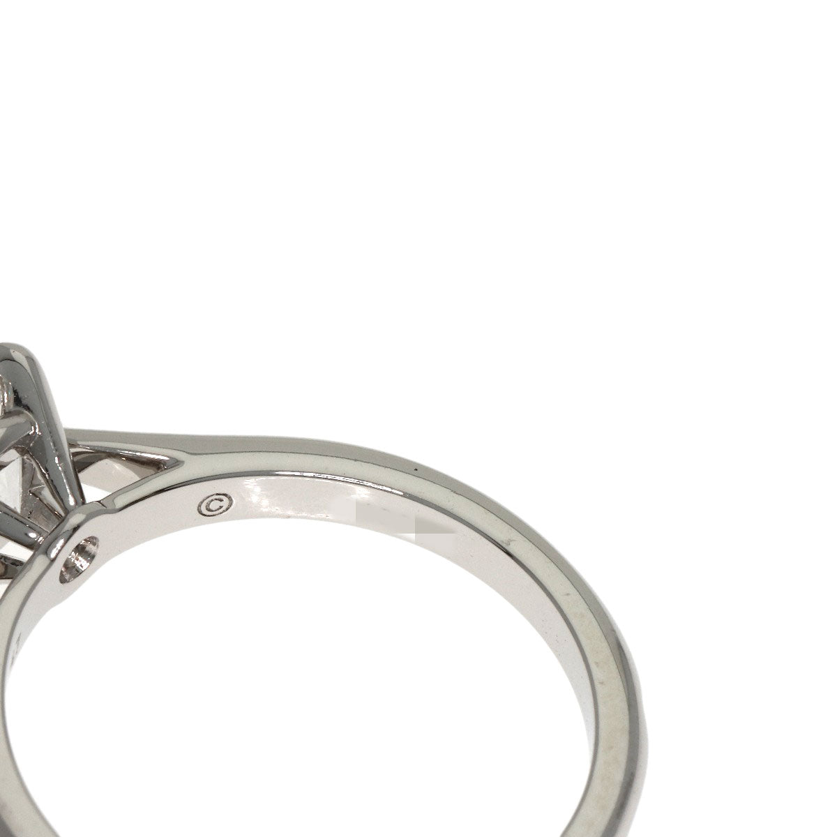 CARTIER Solitaire Diamond Ring Platinum PT950 Ladies [Used]
