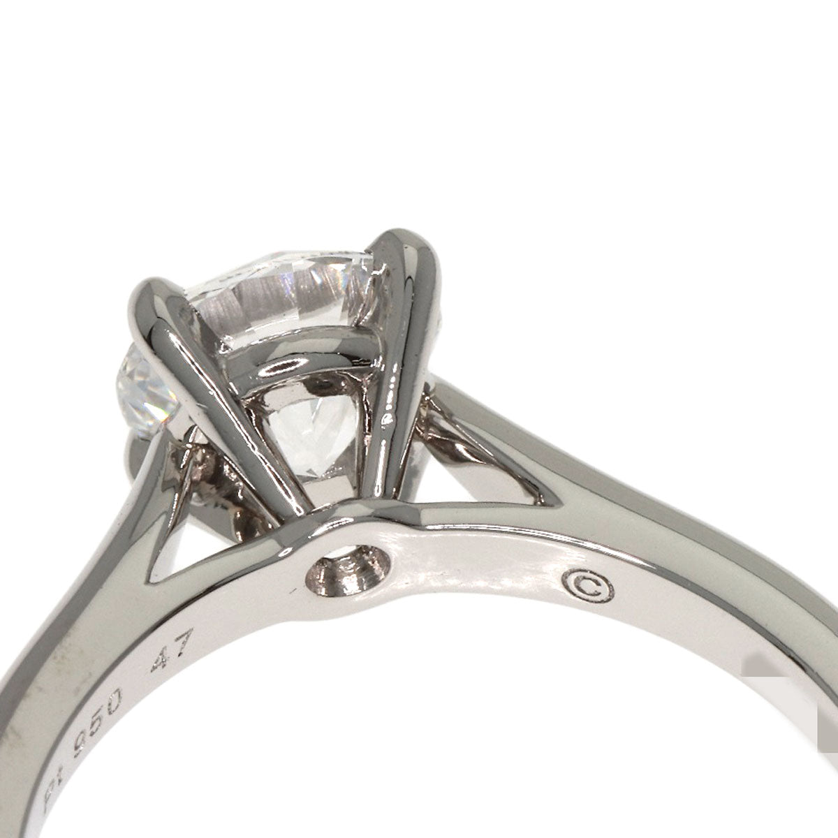 CARTIER Solitaire Diamond Ring Platinum PT950 Ladies [Used]