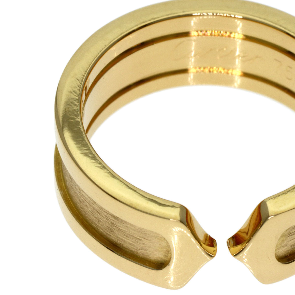 CARTIER C2 ring # 49 Ring K18 Yellow Gold Ladies [Used]