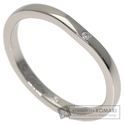 CARTIER Ballerina Wedding Band 3P Diamond #50 Ring Platinum PT950 Ladies [Used]