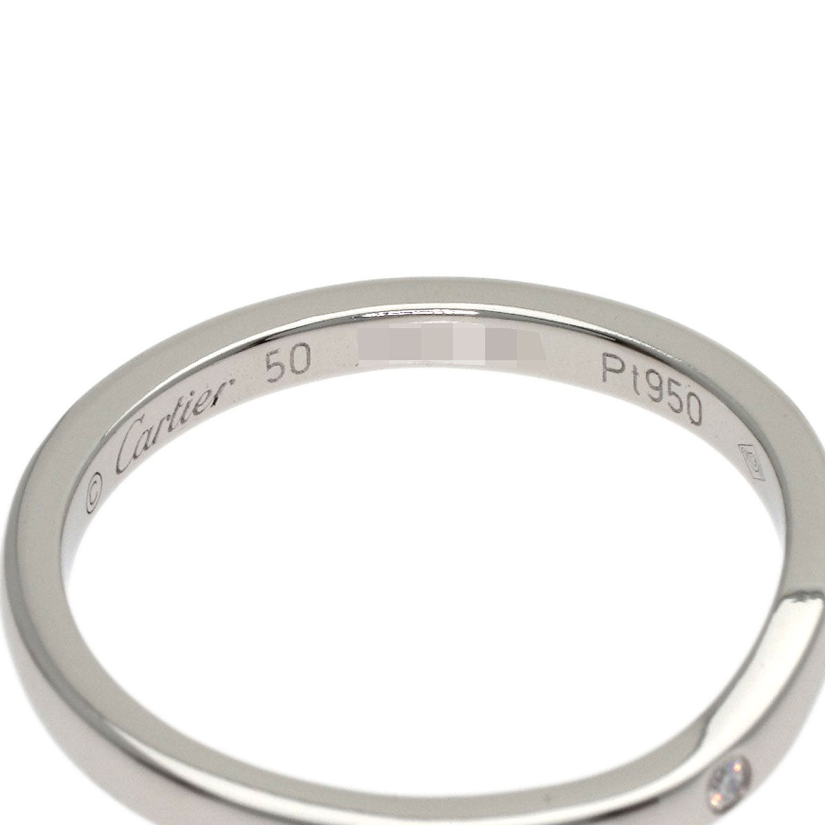 CARTIER Ballerina Wedding Band 3P Diamond #50 Ring Platinum PT950 Ladies [Used]