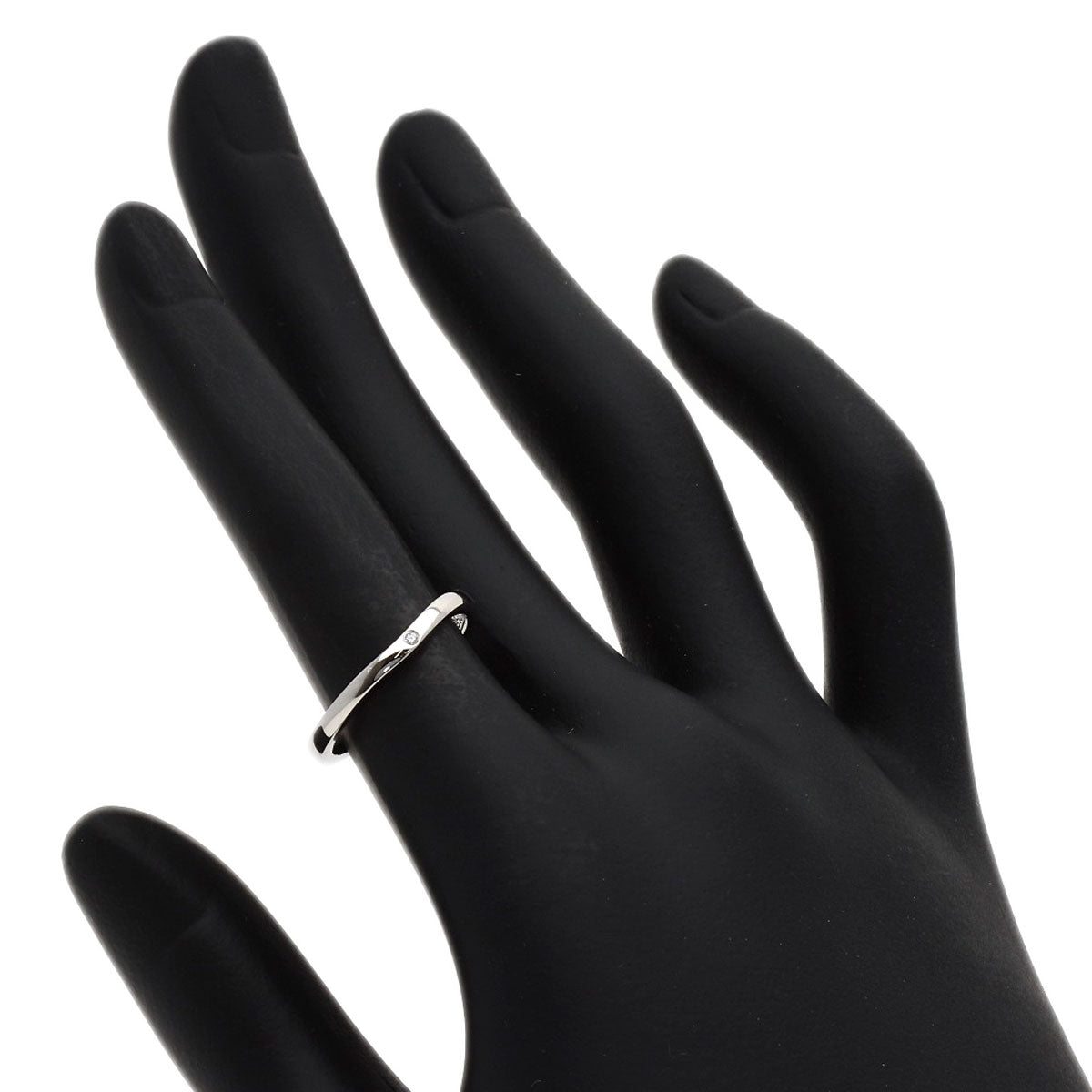 CARTIER Ballerina Wedding Band 3P Diamond #50 Ring Platinum PT950 Ladies [Used]