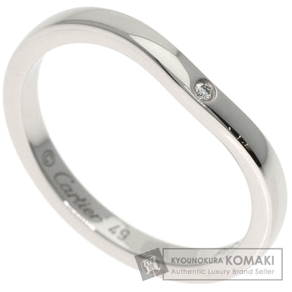 CARTIER Ballerina Curve 3PDiamond #49 Ring Platinum PT950 Ladies [Used]