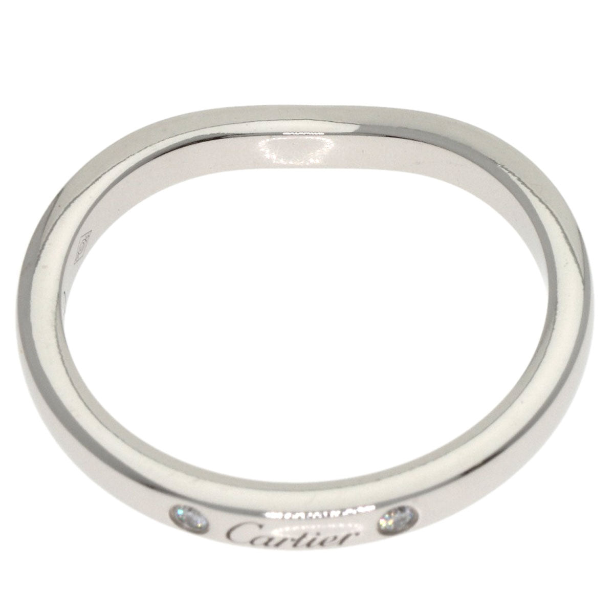 CARTIER Ballerina Curve 3PDiamond #49 Ring Platinum PT950 Ladies [Used]