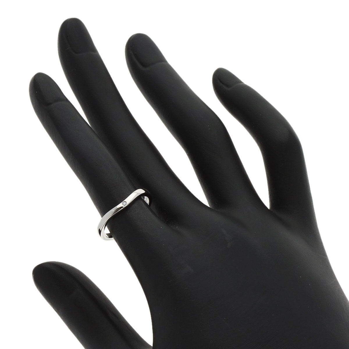 CARTIER Ballerina Curve 3PDiamond #49 Ring Platinum PT950 Ladies [Used]