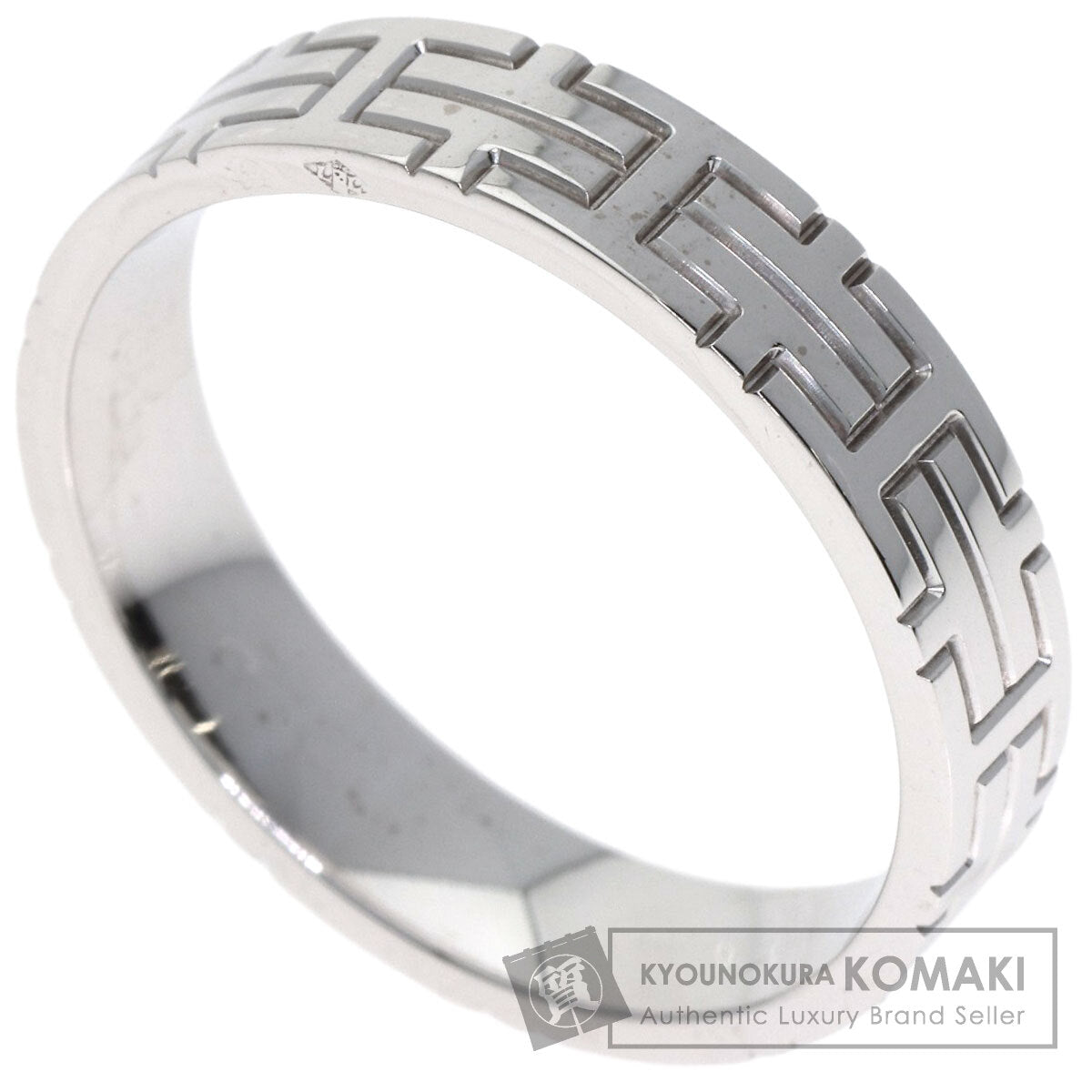HERMES Kilim #62 Ring K18 White Gold mens [Used]