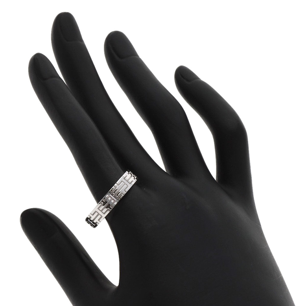HERMES Kilim #62 Ring K18 White Gold mens [Used]