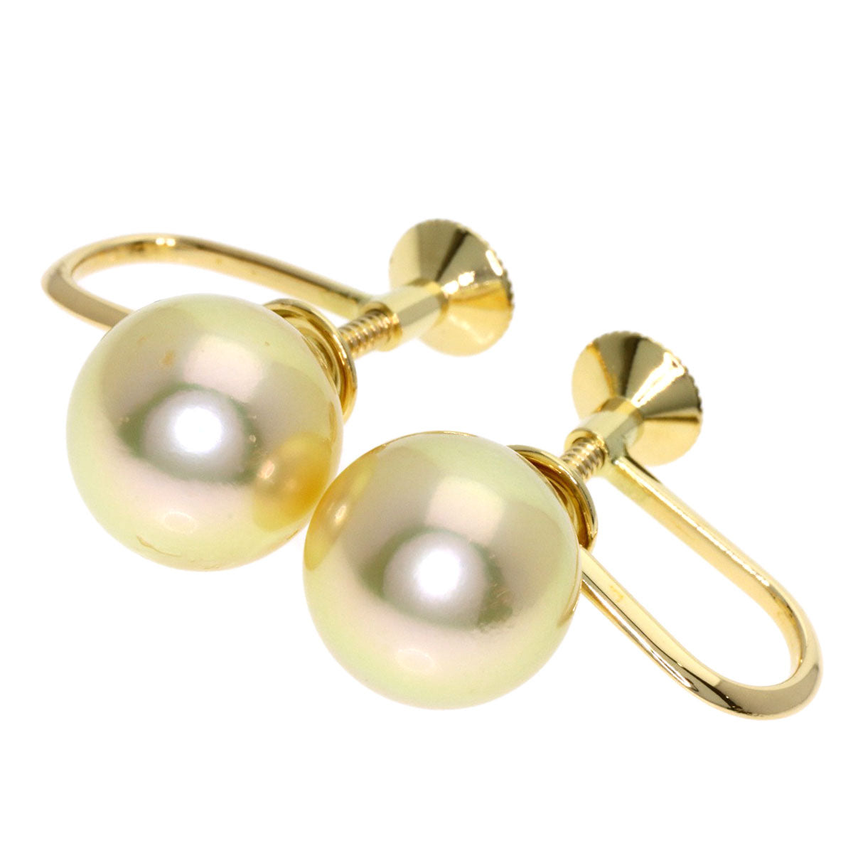MIKIMOTO Pearl Pearl Earring K18 Yellow Gold Ladies [Used]
