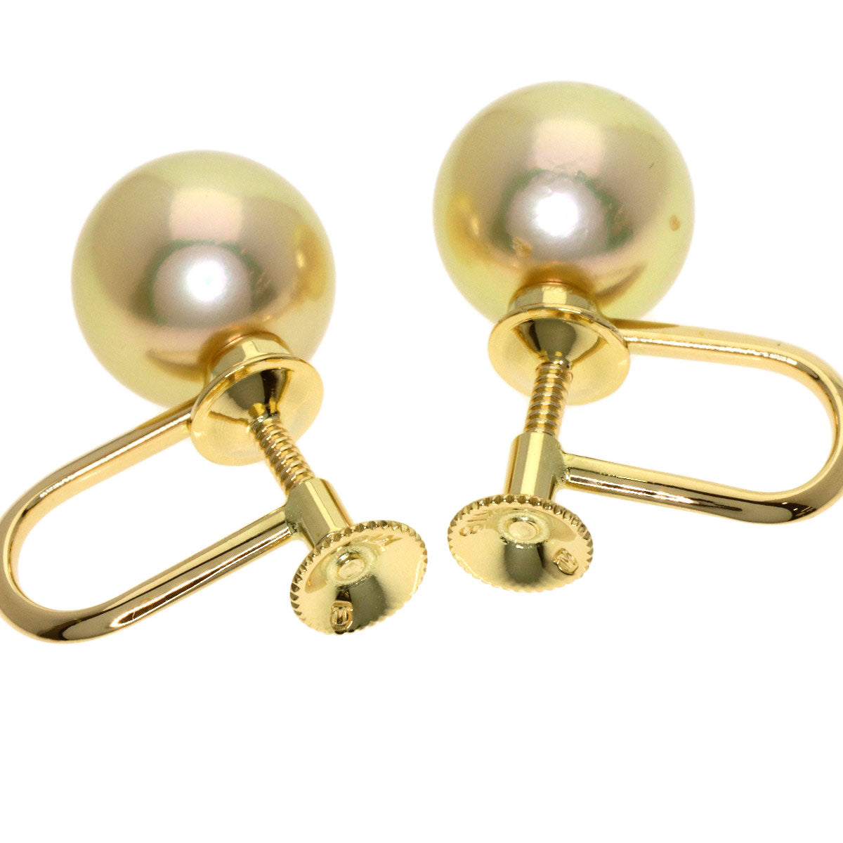 MIKIMOTO Pearl Pearl Earring K18 Yellow Gold Ladies [Used]