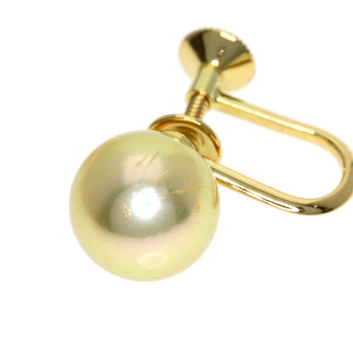 MIKIMOTO Pearl Pearl Earring K18 Yellow Gold Ladies [Used]