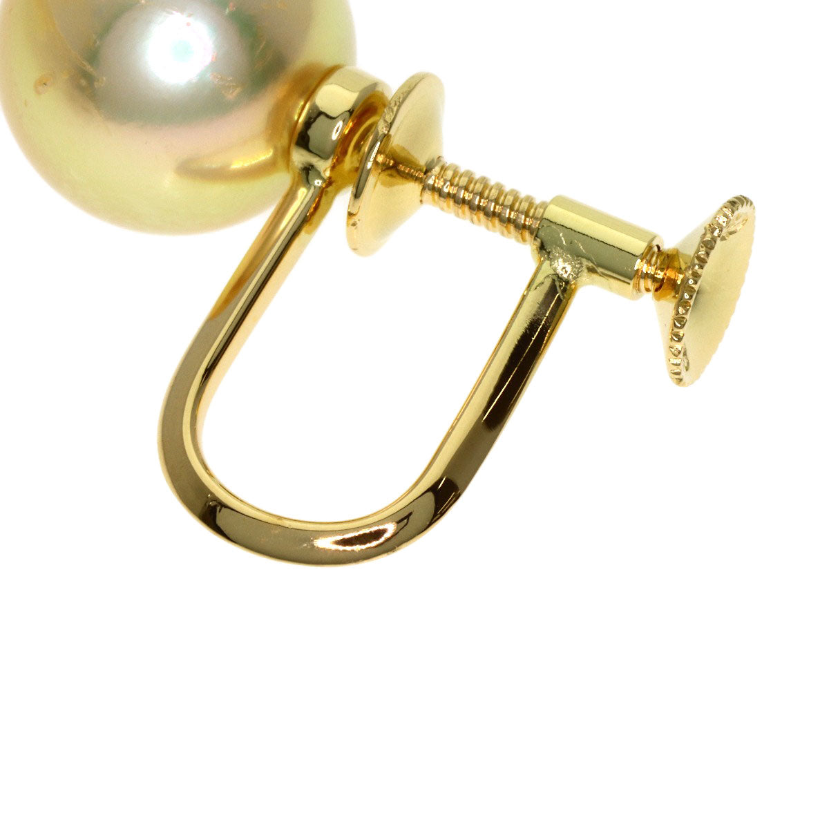 MIKIMOTO Pearl Pearl Earring K18 Yellow Gold Ladies [Used]