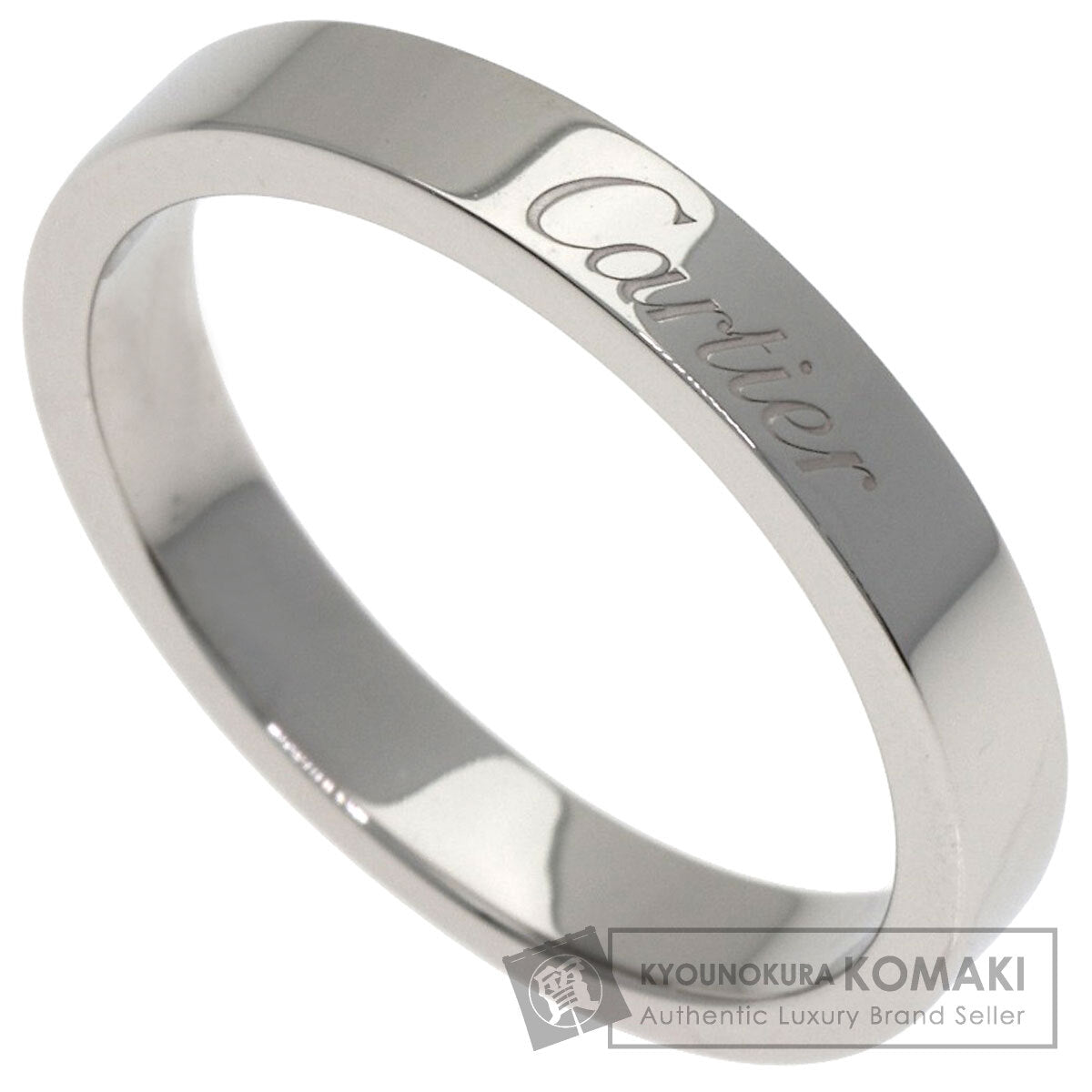 CARTIER Engraved #52 Ring Platinum PT950 Ladies [Used]