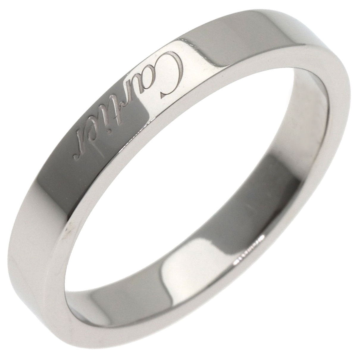 CARTIER Engraved #52 Ring Platinum PT950 Ladies [Used]