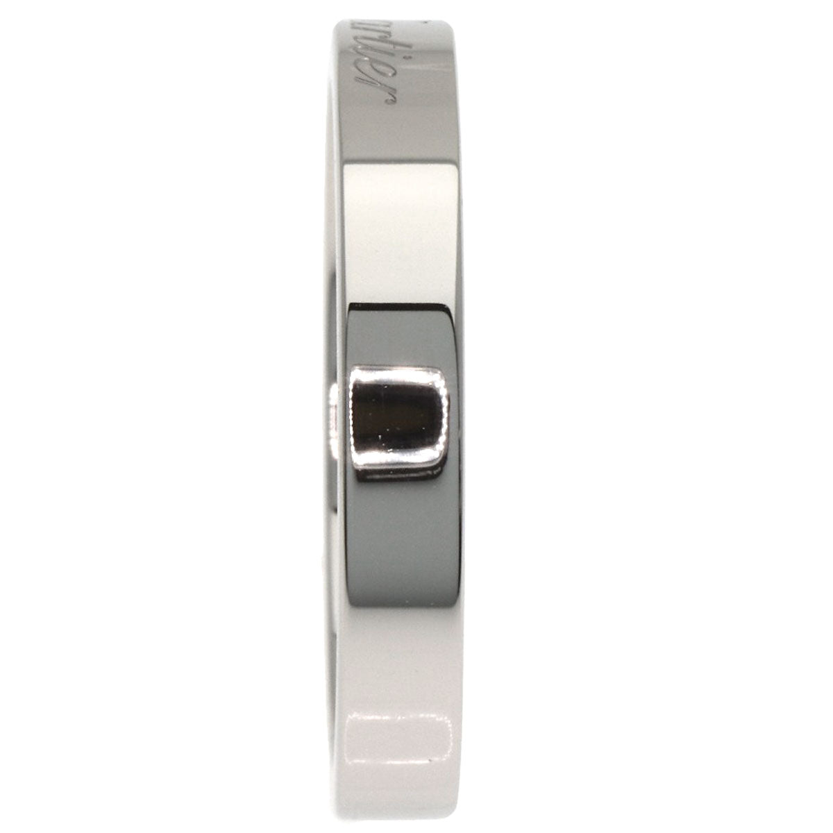 CARTIER Engraved #52 Ring Platinum PT950 Ladies [Used]