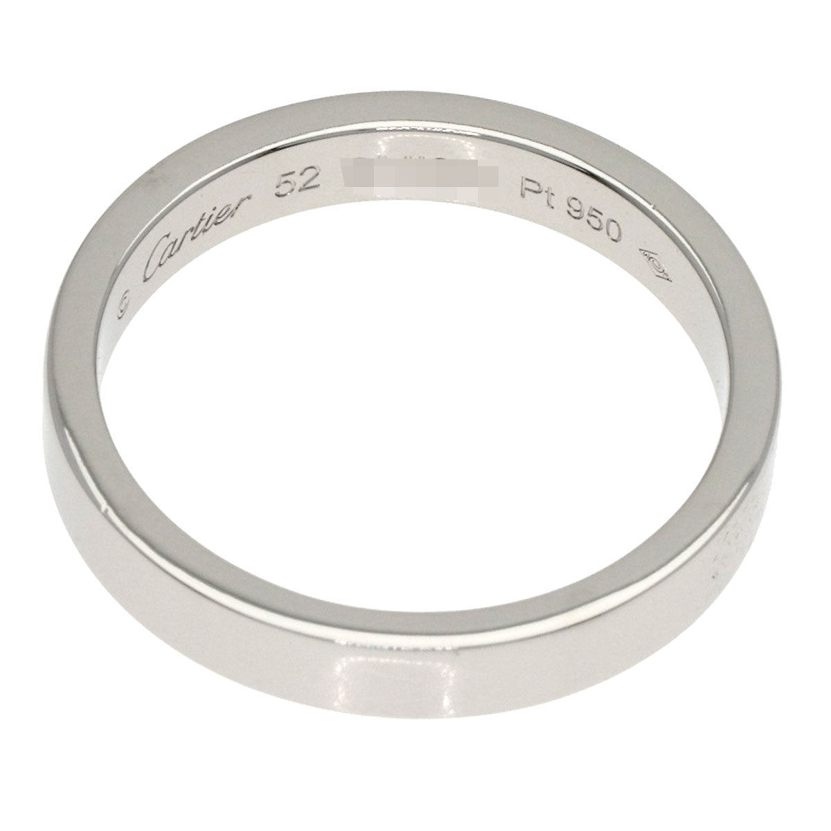 CARTIER Engraved #52 Ring Platinum PT950 Ladies [Used]
