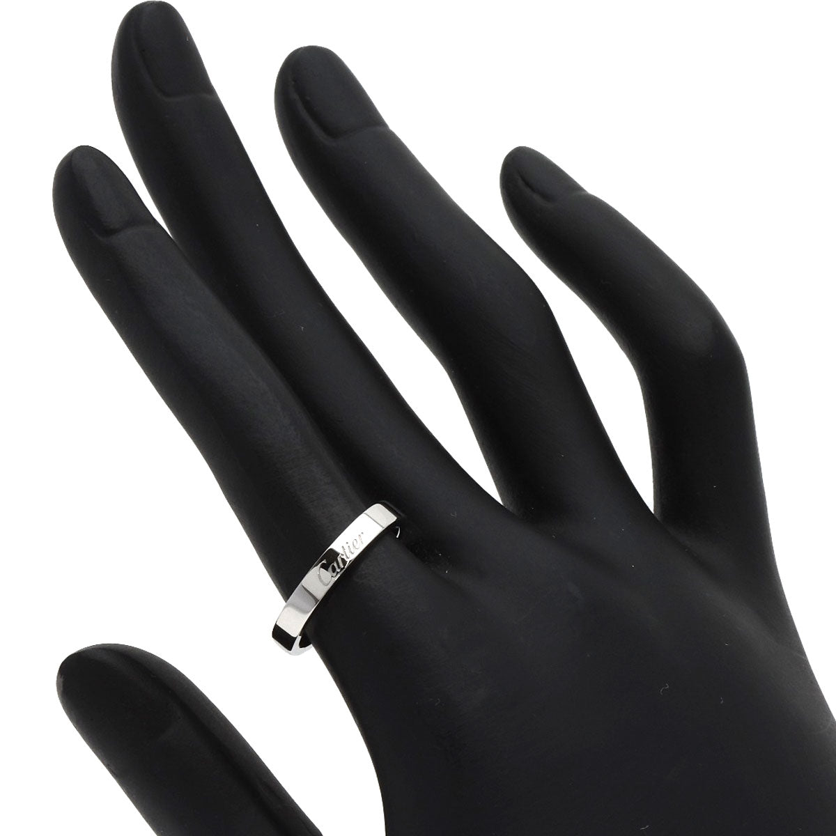 CARTIER Engraved #52 Ring Platinum PT950 Ladies [Used]