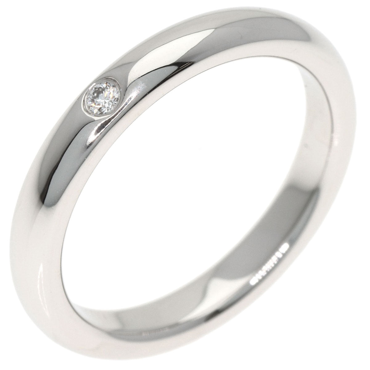 TIFFANY&Co. Stacking band 1P Diamond Ring Platinum PT950 Ladies [Used]