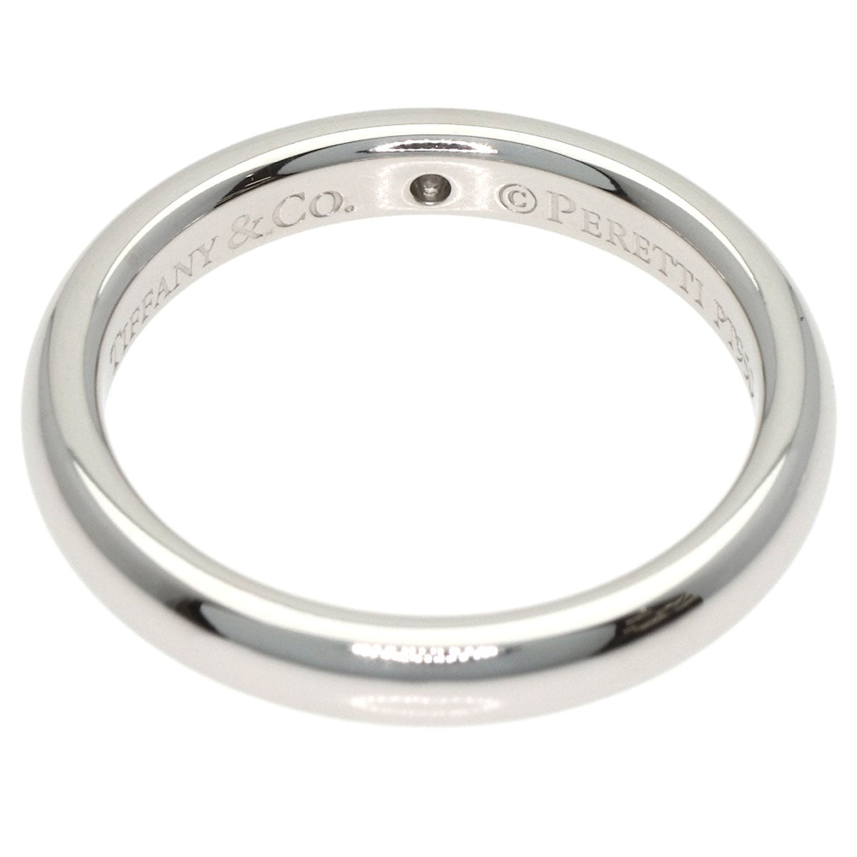 TIFFANY&Co. Stacking band 1P Diamond Ring Platinum PT950 Ladies [Used]