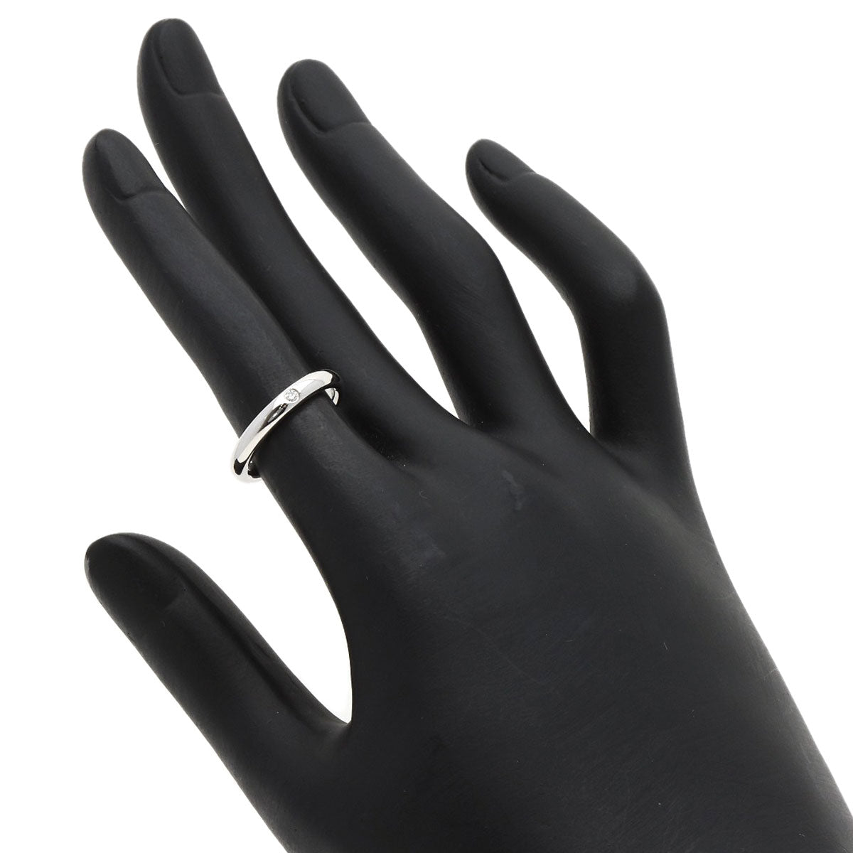 TIFFANY&Co. Stacking band 1P Diamond Ring Platinum PT950 Ladies [Used]