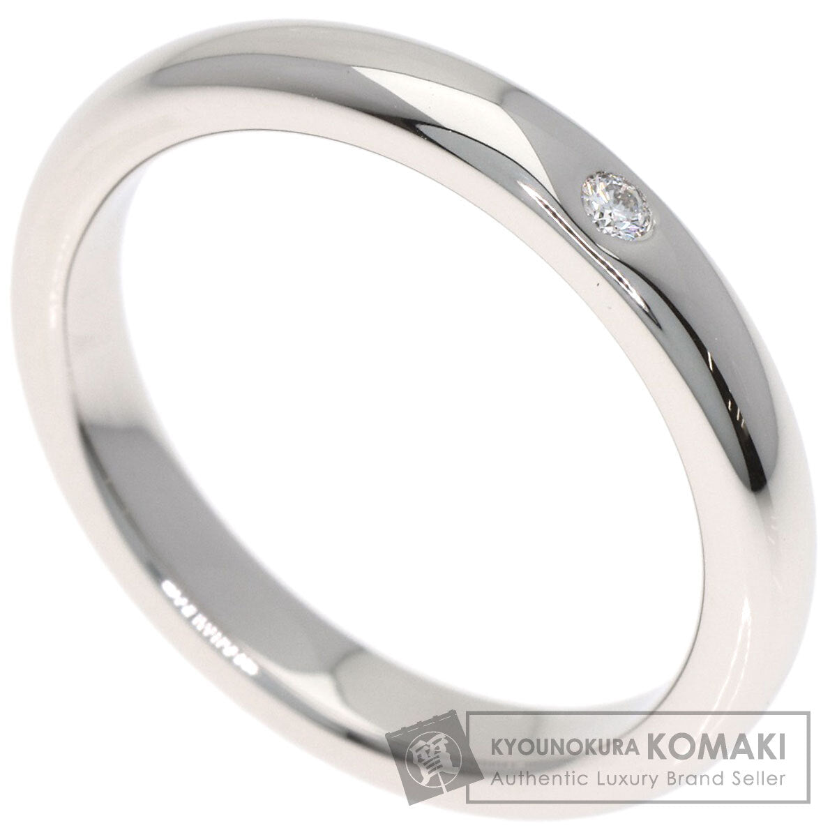 TIFFANY&Co. Stacking band 1P Diamond Ring Platinum PT950 Ladies [Used]
