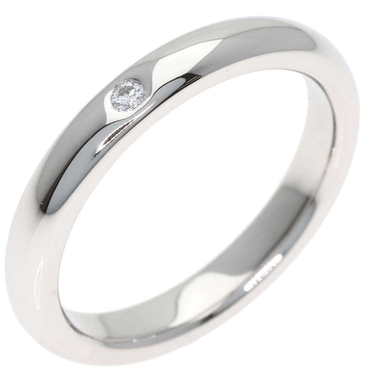 TIFFANY&Co. Stacking band 1P Diamond Ring Platinum PT950 Ladies [Used]
