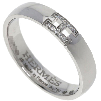 HERMES Ever Hercules Diamond #49 Ring K18 White Gold Ladies [Used]