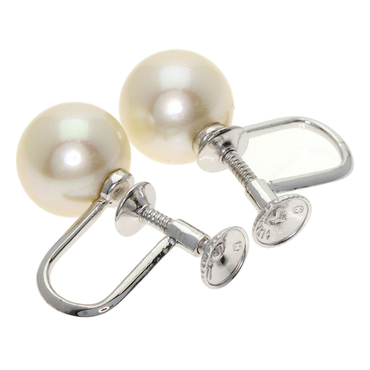 MIKIMOTO Akoya pearl Pearl Earring K14 White Gold Ladies [Used]