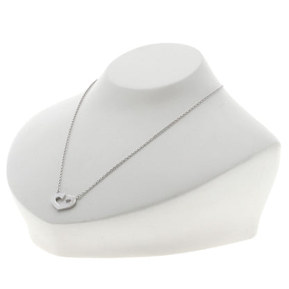 CARTIER C heart Necklace K18 White Gold Ladies [Used]