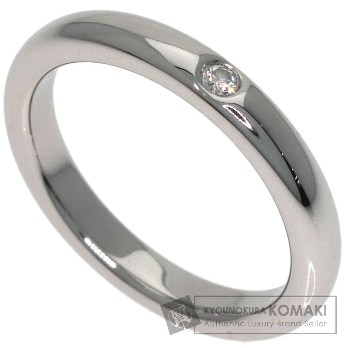 TIFFANY&Co. Stacking Bunt 1P Diamond Ring Platinum PT950 Ladies [Used]