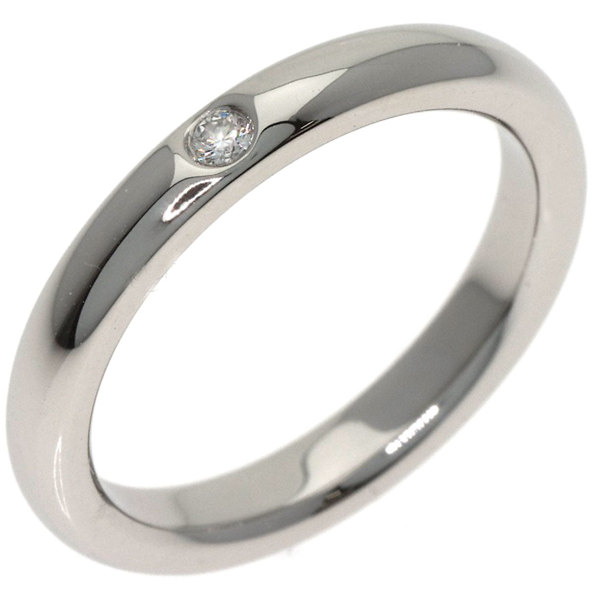 TIFFANY&Co. Stacking Bunt 1P Diamond Ring Platinum PT950 Ladies [Used]