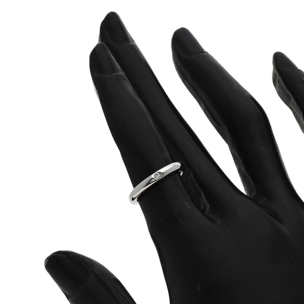 TIFFANY&Co. Stacking Bunt 1P Diamond Ring Platinum PT950 Ladies [Used]