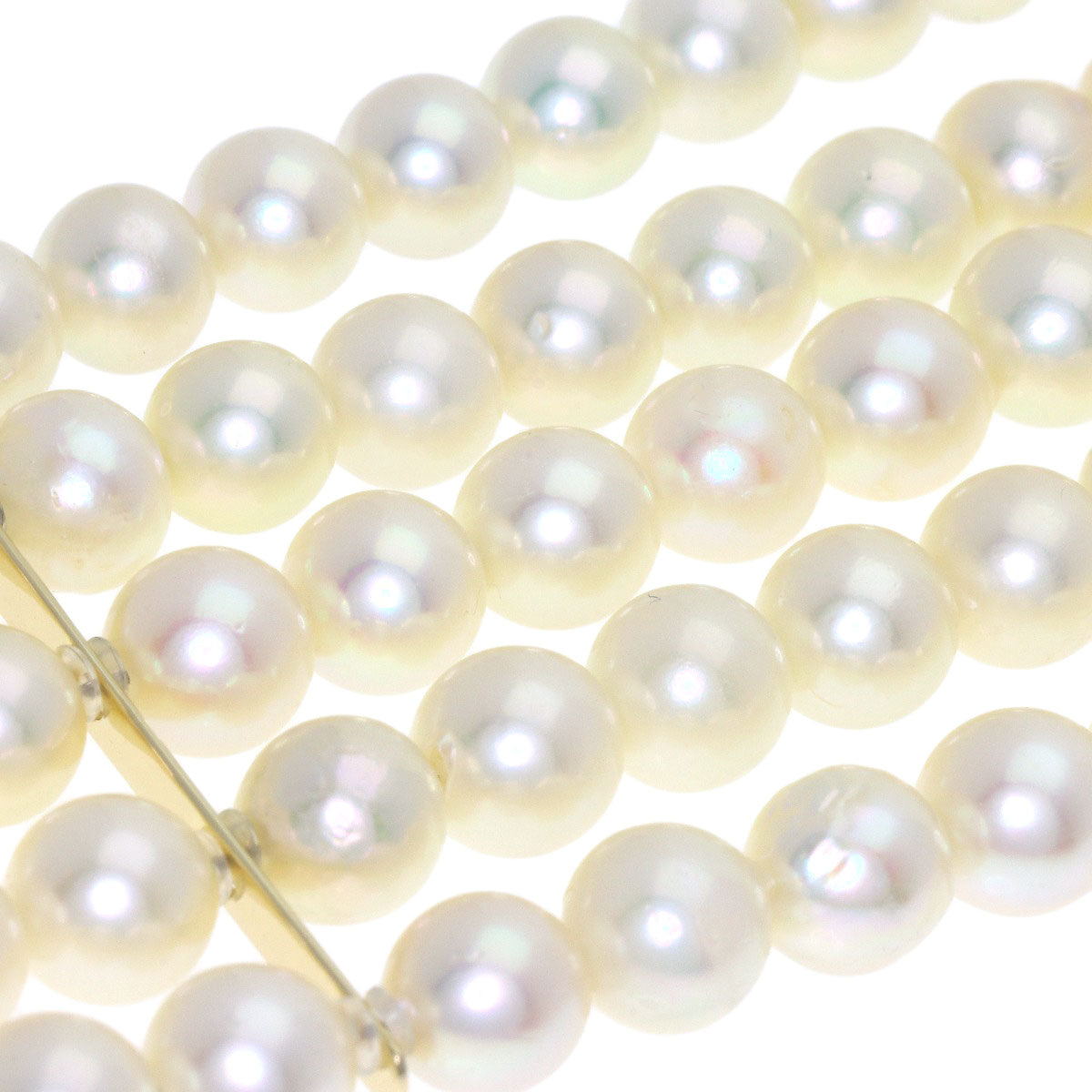 MIKIMOTO Pearl Pearl 5-row Bracelet K14 Yellow Gold Ladies [Used]