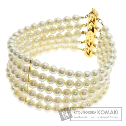 MIKIMOTO Pearl Pearl 5-row Bracelet K14 Yellow Gold Ladies [Used]