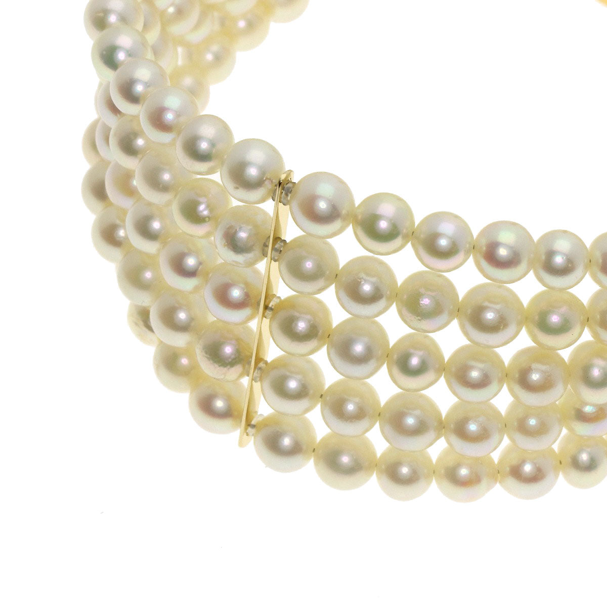 MIKIMOTO Pearl Pearl 5-row Bracelet K14 Yellow Gold Ladies [Used]