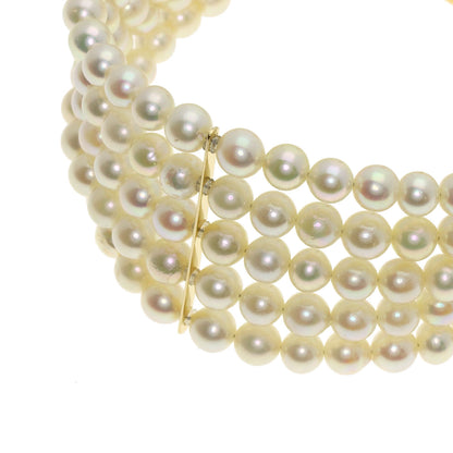 MIKIMOTO Pearl Pearl 5-row Bracelet K14 Yellow Gold Ladies [Used]