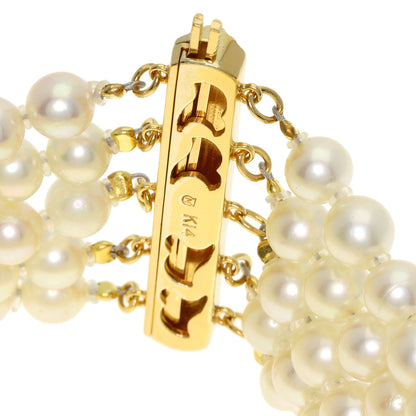MIKIMOTO Pearl Pearl 5-row Bracelet K14 Yellow Gold Ladies [Used]