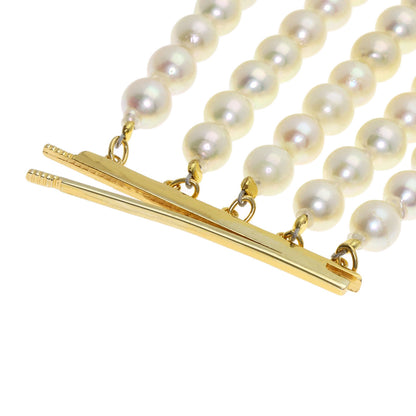 MIKIMOTO Pearl Pearl 5-row Bracelet K14 Yellow Gold Ladies [Used]