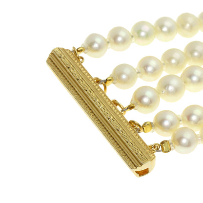 MIKIMOTO Pearl Pearl 5-row Bracelet K14 Yellow Gold Ladies [Used]