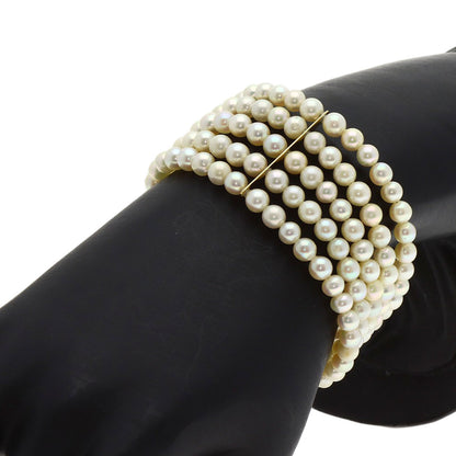 MIKIMOTO Pearl Pearl 5-row Bracelet K14 Yellow Gold Ladies [Used]