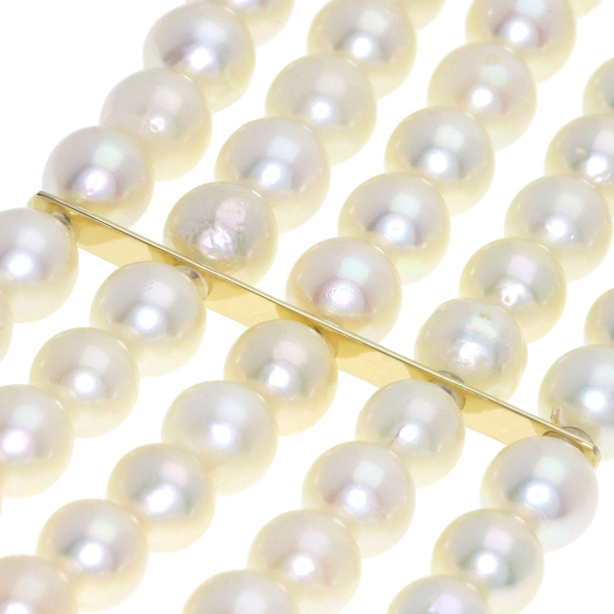 MIKIMOTO Pearl Pearl 5-row Bracelet K14 Yellow Gold Ladies [Used]